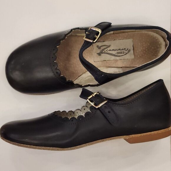 Navy Scalloped Mary Jane ZIMMERMAN Dress Party Shoes Size 12c - Picture 1 of 8